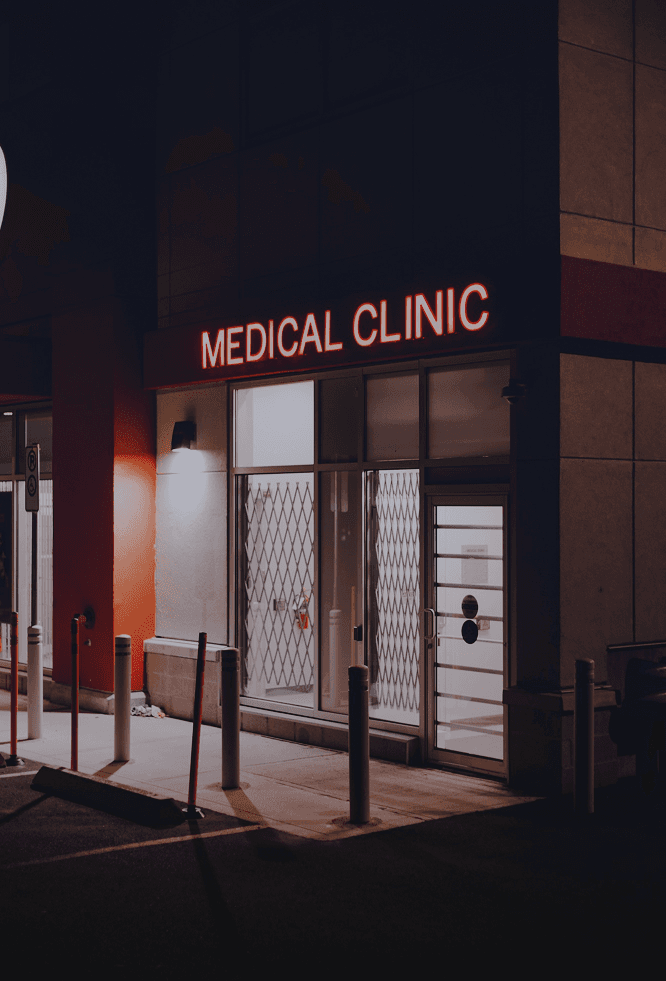 Medical clinic entrance